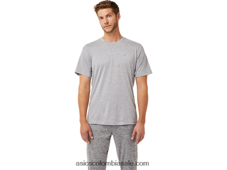 hombres Asics camiseta de rendimiento de manga corta yeso 20X82N2040