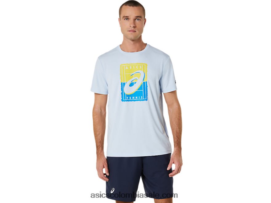 hombres Asics camiseta gráfica Court Gs cielo suave 20X82N474