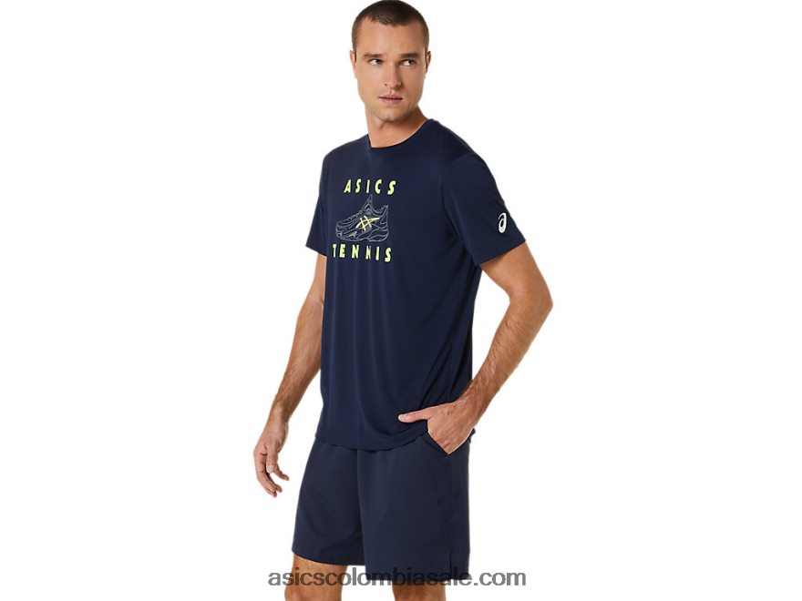 hombres Asics camiseta gráfica con zapatos de salón medianoche 20X82N520