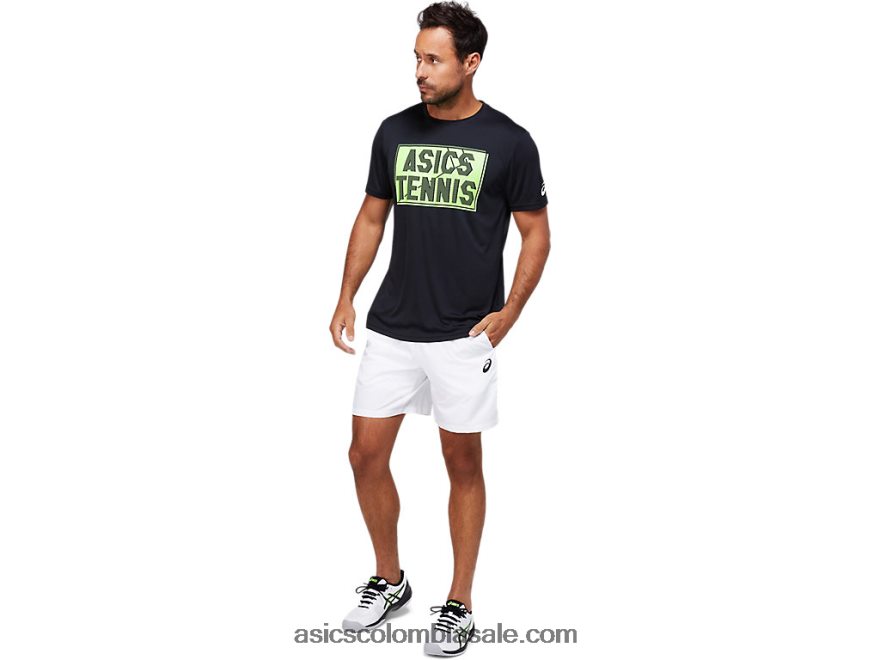 hombres Asics camiseta gráfica rendimiento negro 20X82N1791