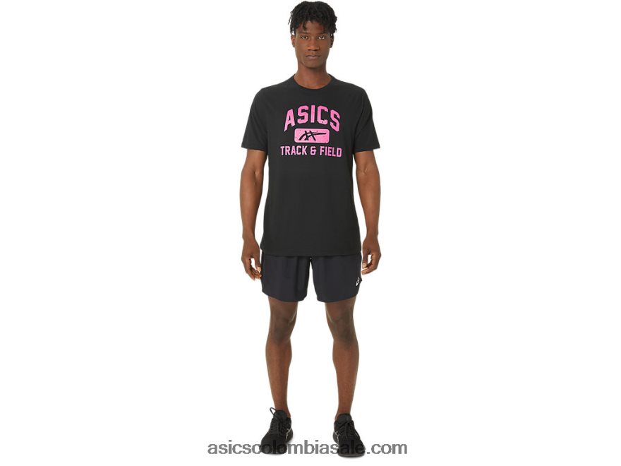 hombres Asics camiseta gráfica unisex de atletismo rendimiento negro 20X82N67