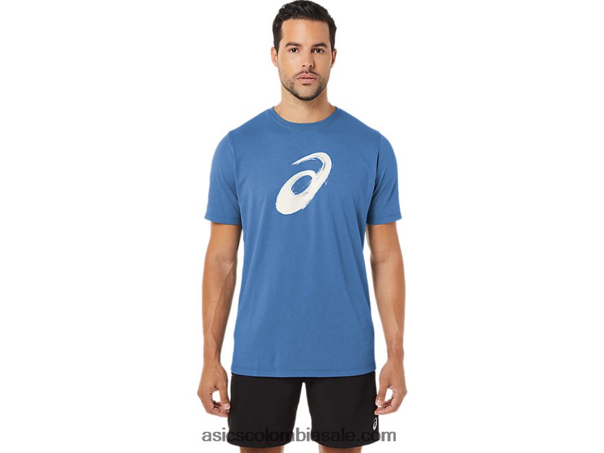 hombres Asics camiseta manga corta pincel azur 20X82N1057