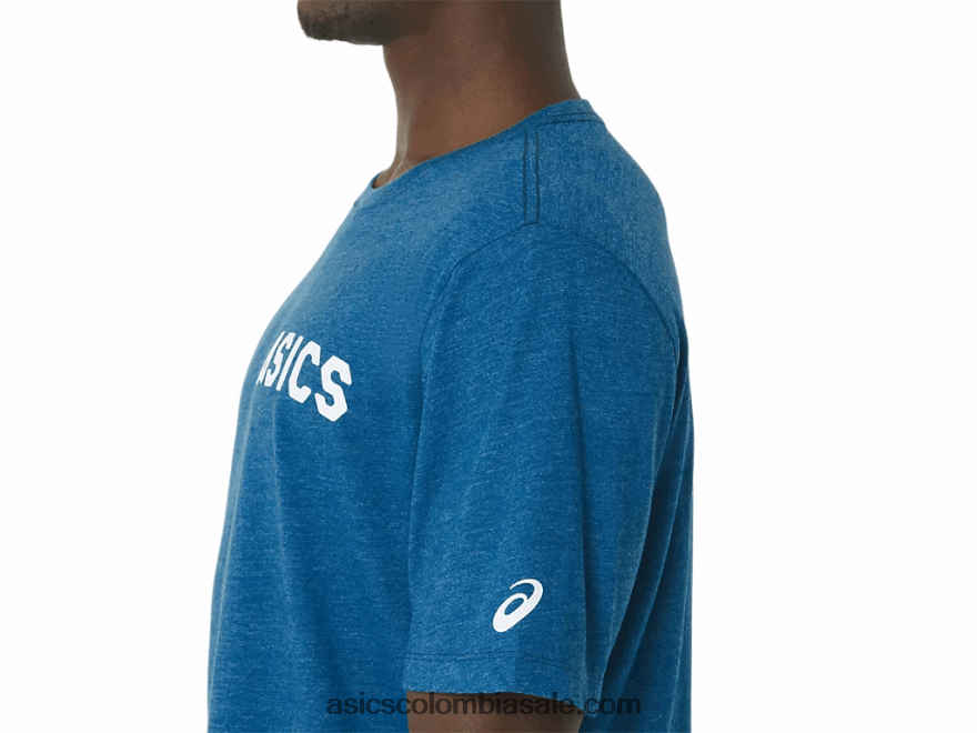 hombres Asics camiseta rayas amanecer unidad de lago 20X82N141