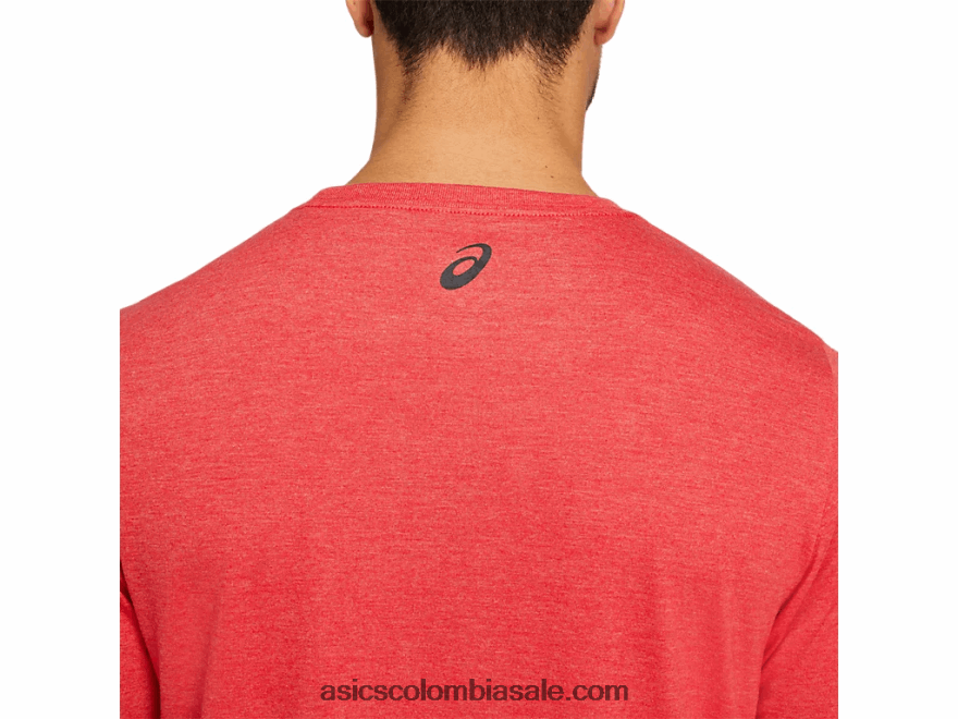 hombres Asics camiseta teatokyo brezo rojo clásico 20X82N2041