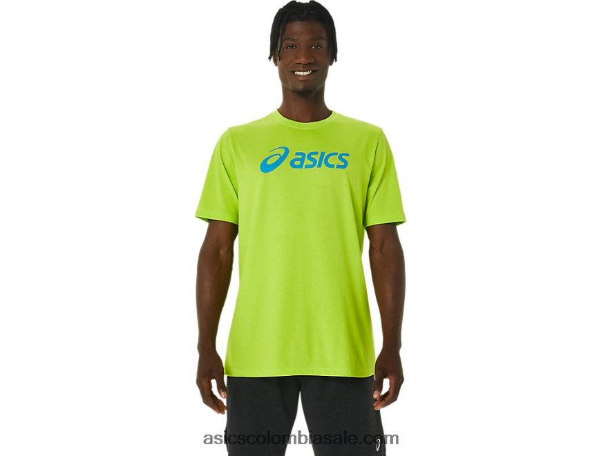 hombres Asics camiseta xg de manga corta con logo de lockup cáscara de limón 20X82N1121