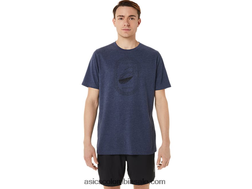 hombres Asics espiral una camiseta de pista y campo brezo chaquetón 20X82N1263