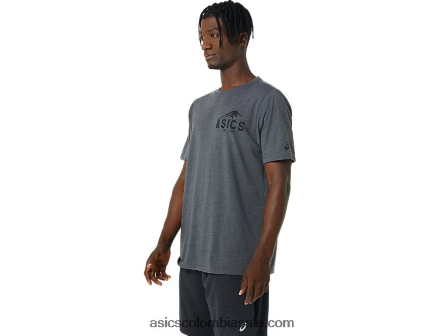 hombres Asics fuji 1977 camiseta brezo gris oscuro 20X82N886