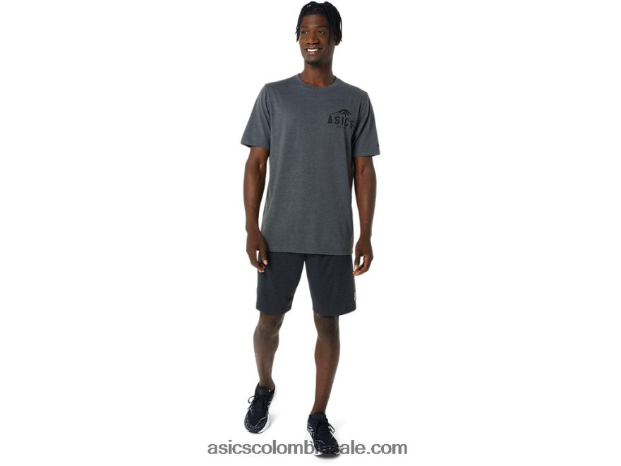 hombres Asics fuji 1977 camiseta brezo gris oscuro 20X82N886