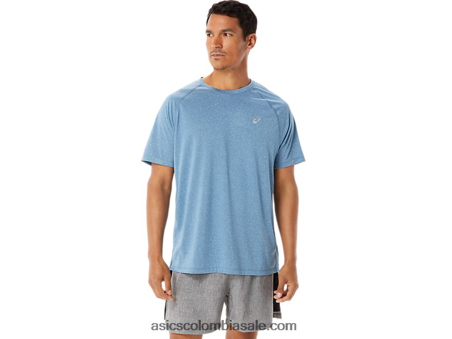 hombres Asics manga corta de lyte lista para usar brezo azul 20X82N928