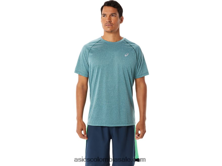 hombres Asics manga corta de lyte lista para usar brezo de pino de terciopelo 20X82N944