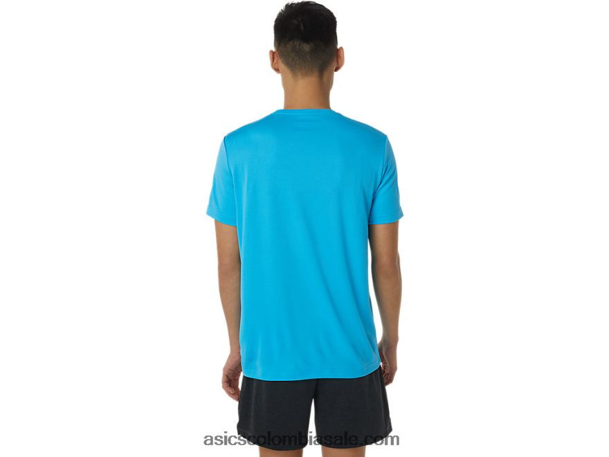 hombres Asics playera de manga corta con estampado de zapatos agua digital 20X82N1376