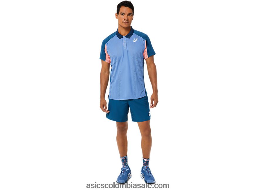 hombres Asics polo del partido índigo claro 20X82N1512