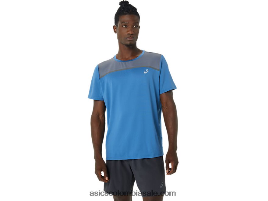 hombres Asics pr lyte manga corta azur/metrópolis 20X82N1032