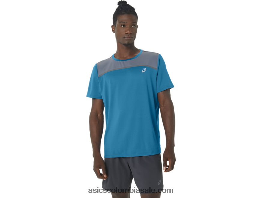hombres Asics pr lyte manga corta isla azul 20X82N229
