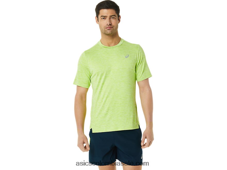hombres Asics pr lyte manga corta peligro verde brezo 20X82N1366