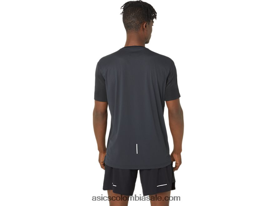 hombres Asics top de manga corta de malla lite-show rendimiento negro 20X82N120