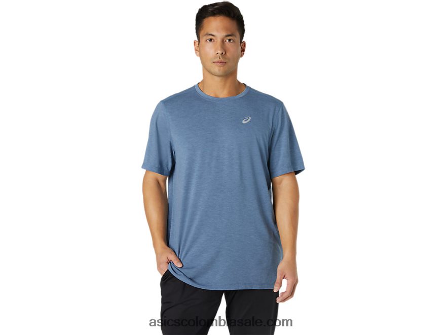 hombres Asics top de manga corta dorai brezo azul tormenta 20X82N1826