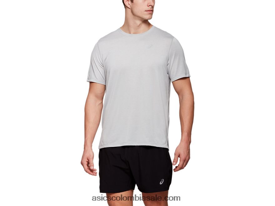 hombres Asics top de manga corta dorai brezo gris claro 20X82N2123