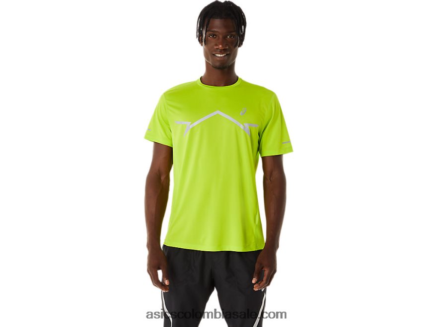 hombres Asics top de manga corta lite-show cáscara de limón 20X82N218