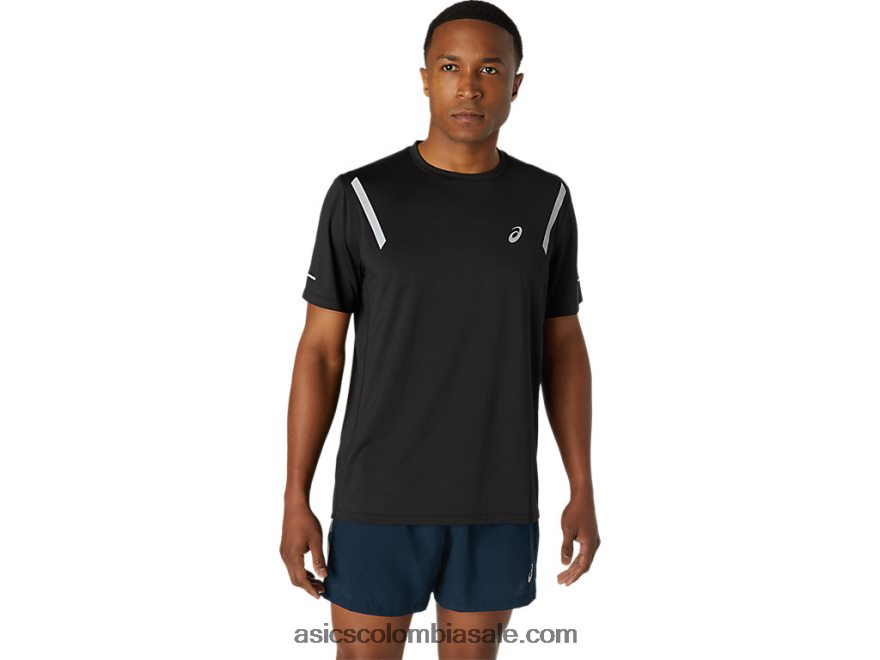 hombres Asics top de manga corta lite-show rendimiento negro 20X82N1671