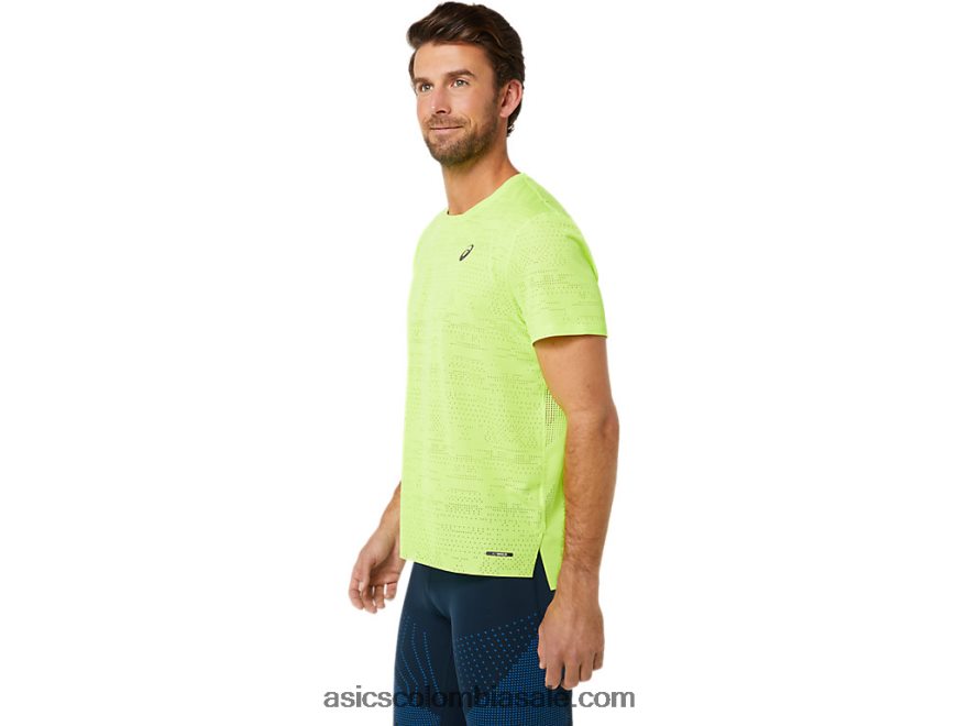 hombres Asics ventilar actibreeze camiseta de manga corta peligro verde 20X82N1392