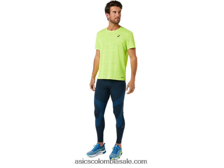 hombres Asics ventilar actibreeze camiseta de manga corta peligro verde 20X82N1392