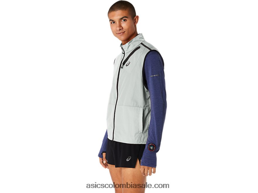 hombres Asics chaleco plegable metarun salvia ligera 20X82N527