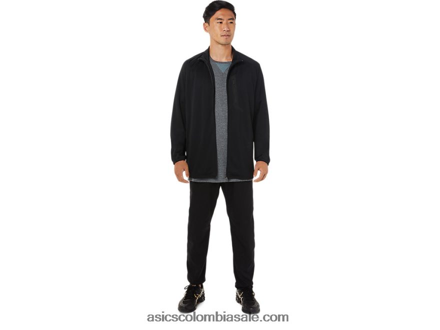 hombres Asics chamarra actibreeze jacquard rendimiento negro 20X82N1516