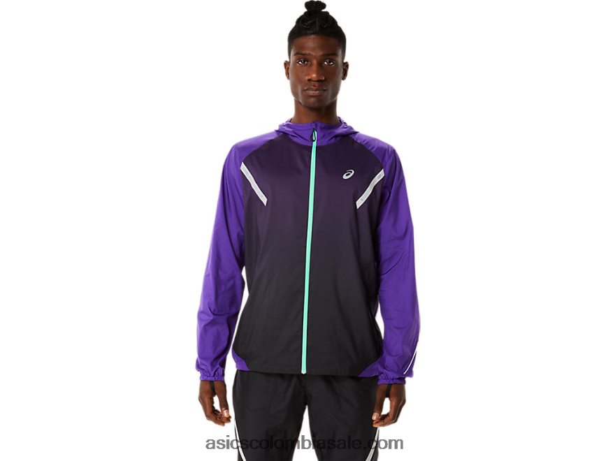 hombres Asics chamarra ligera mermelada de uva/negro rendimiento 20X82N855