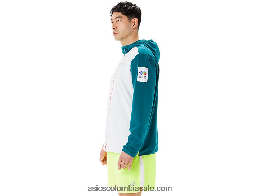 hombres Asics chaqueta confeccionada color block wch multi 20X82N1279