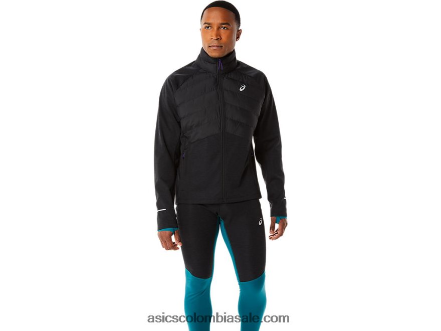hombres Asics chaqueta de correr de invierno rendimiento negro brezo 20X82N841