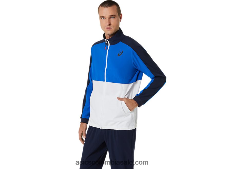 hombres Asics chaqueta de partido azul atún/medianoche 20X82N533