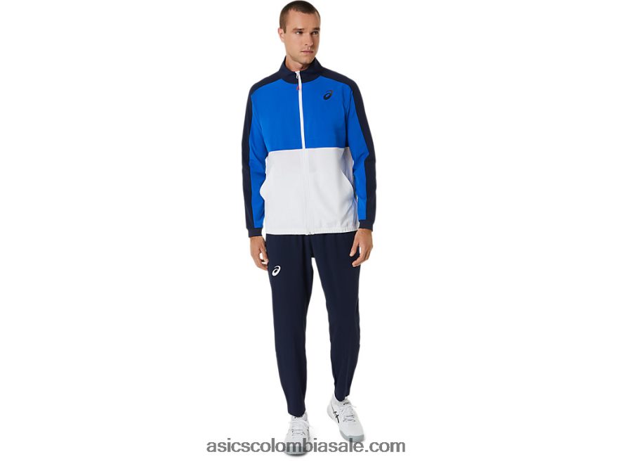 hombres Asics chaqueta de partido azul atún/medianoche 20X82N533