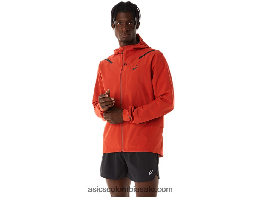 hombres Asics chaqueta impermeable 2.0 acelera latte de especias 20X82N539