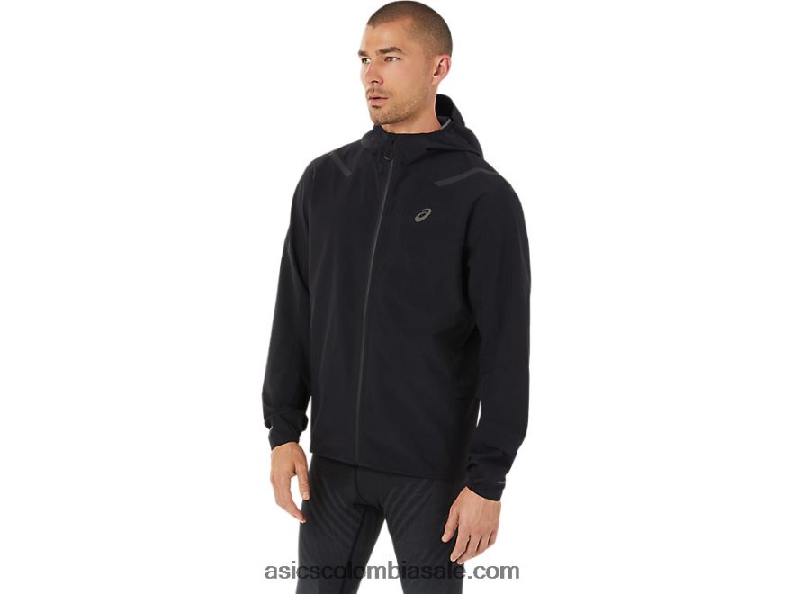 hombres Asics chaqueta impermeable 2.0 acelera rendimiento negro 20X82N1353