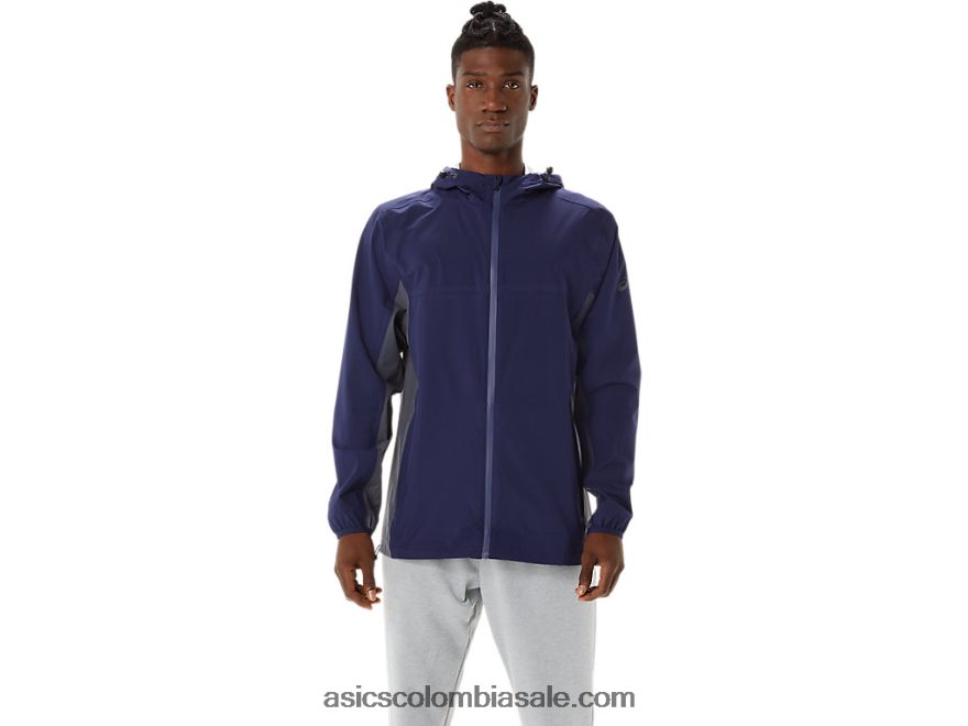 hombres Asics chaqueta impermeable chaquetón/gris portador 20X82N1401