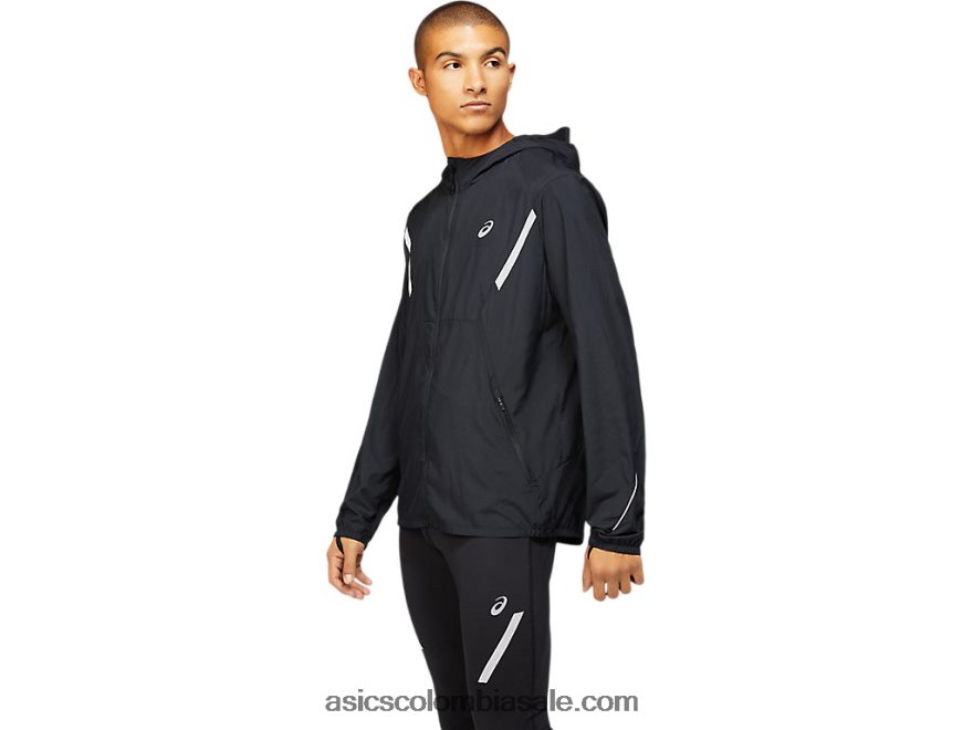 hombres Asics chaqueta lite-show sólida rendimiento negro 20X82N1670