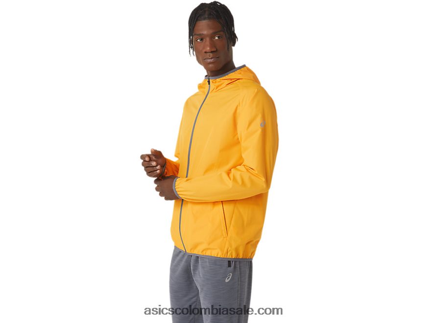 hombres Asics chaqueta plegable ámbar/metrópolis 20X82N1043
