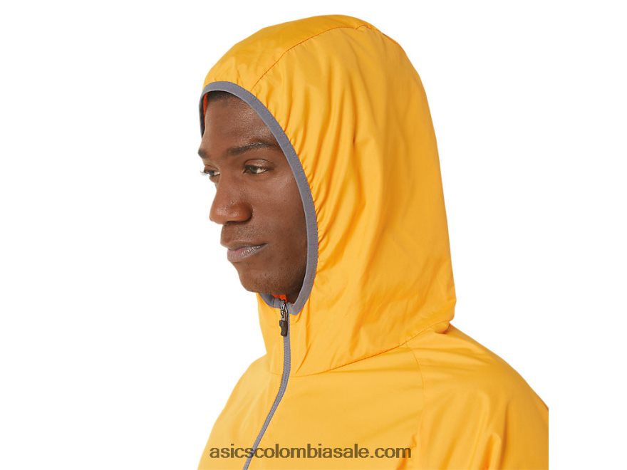 hombres Asics chaqueta plegable ámbar/metrópolis 20X82N1043