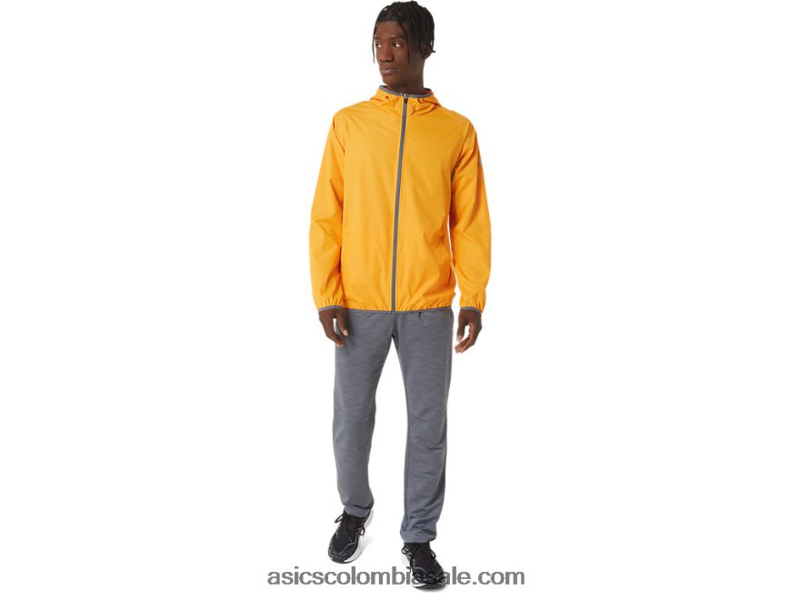 hombres Asics chaqueta plegable ámbar/metrópolis 20X82N1043