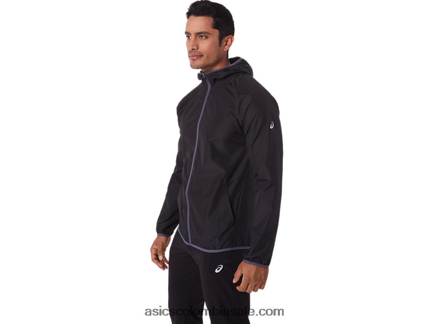 hombres Asics chaqueta plegable rendimiento negro 20X82N1793
