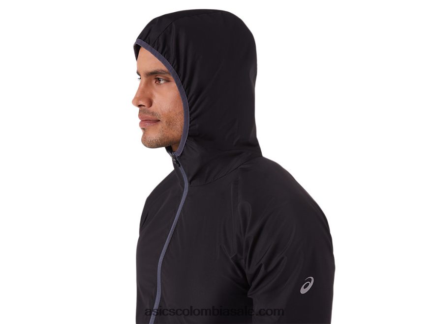 hombres Asics chaqueta plegable rendimiento negro 20X82N1793