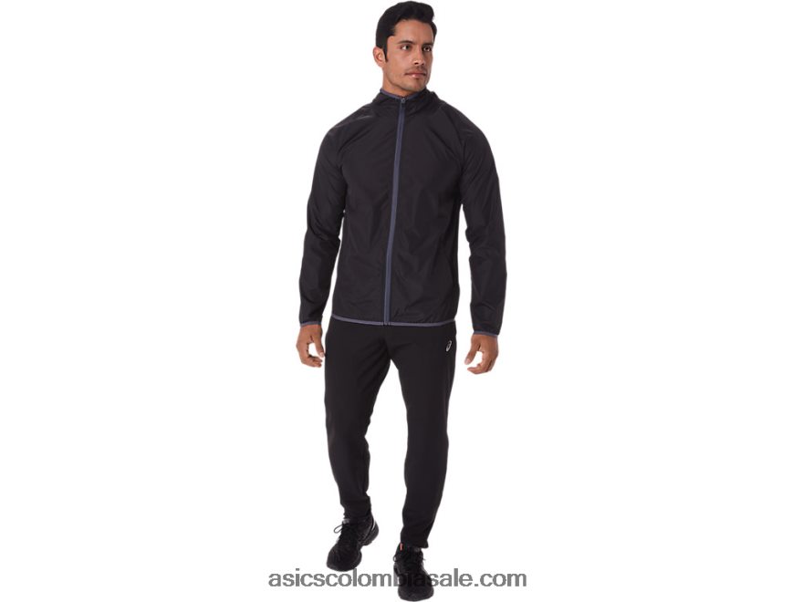hombres Asics chaqueta plegable rendimiento negro 20X82N1793