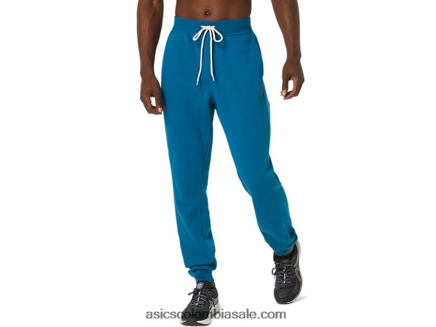 hombres Asics Joggers de felpa de m Sunday Sana verde azulado de aguas profundas 20X82N820