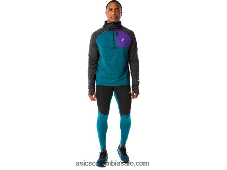 hombres Asics invierno correr apretado pino terciopelo/negro rendimiento 20X82N876