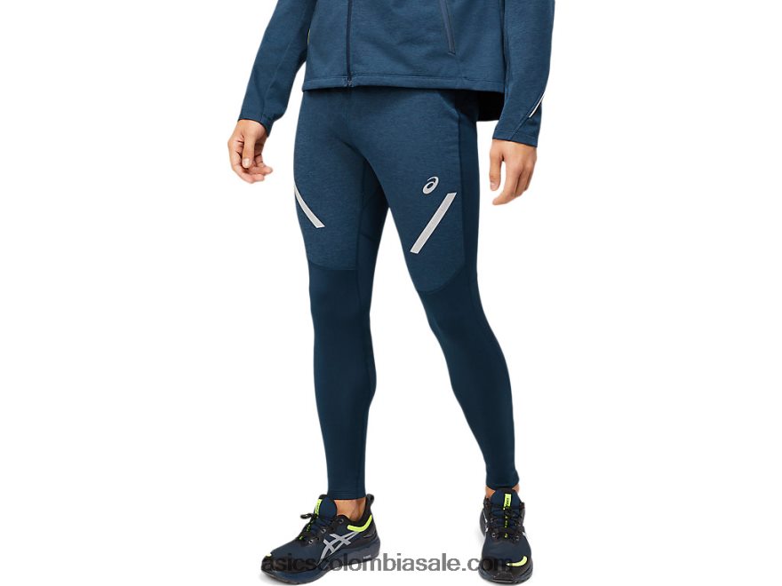 hombres Asics mallas de invierno lite-show azul francés 20X82N1641