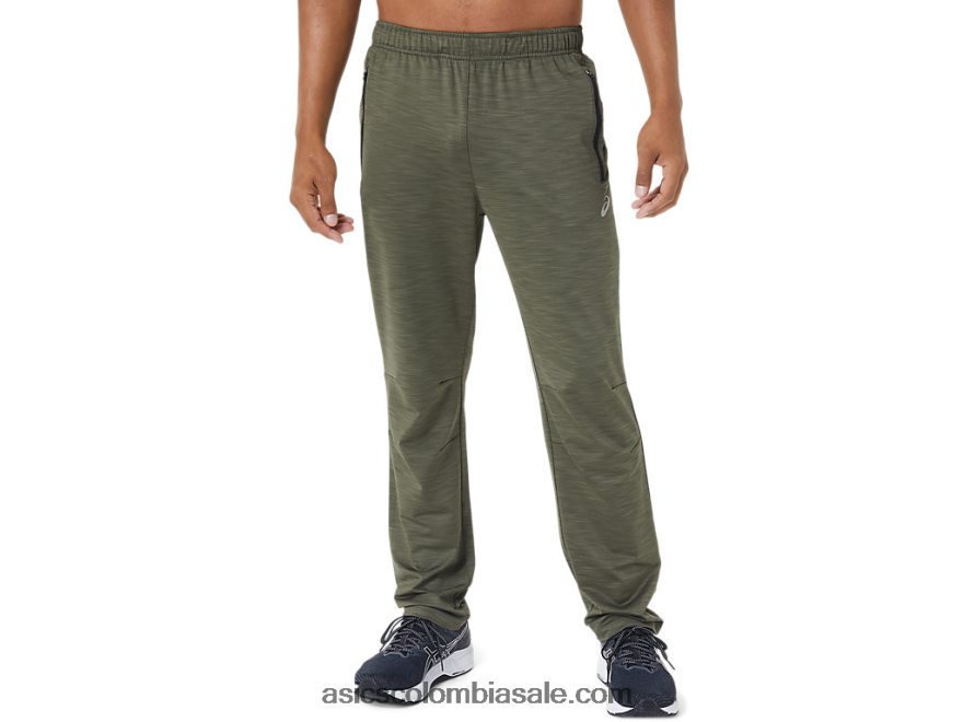 hombres Asics pantalón fp tinte espacial verde manto 20X82N1083