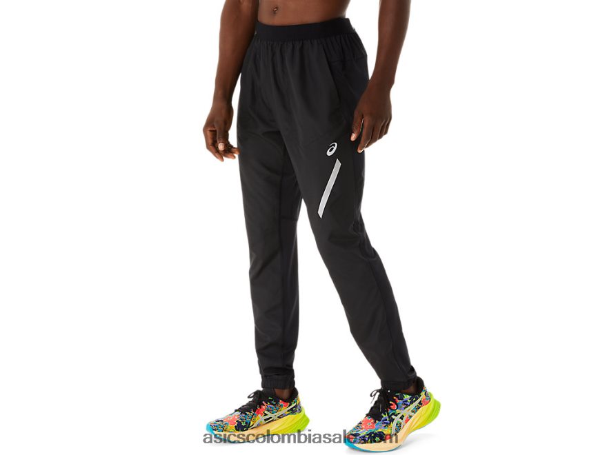 hombres Asics pantalón ligero rendimiento negro 20X82N232
