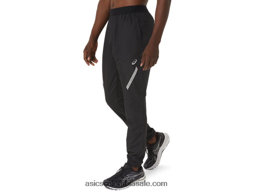 hombres Asics pantalón ligero rendimiento negro 20X82N858