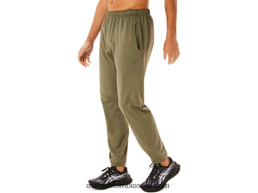 hombres Asics pantalones de punto cepillado manto verde 20X82N746